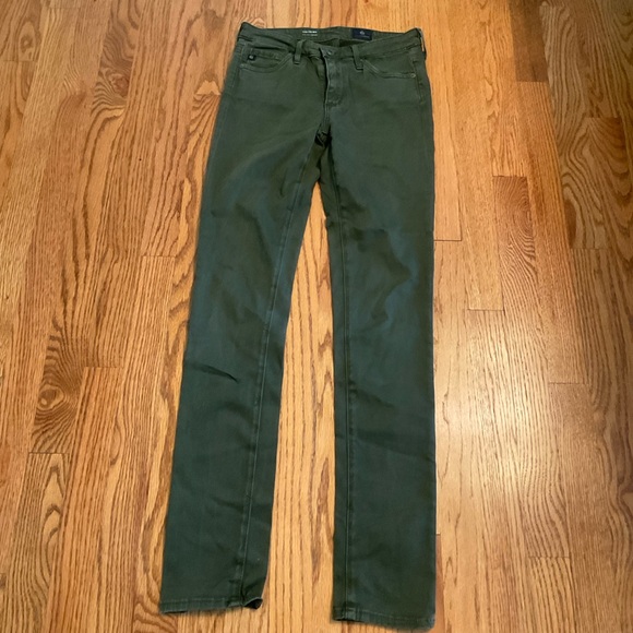 Adriano Goldschmidt Jeans, The Prima, Mid-rise Cigarette Leg, Army Green, Sz 24R - Picture 7 of 16